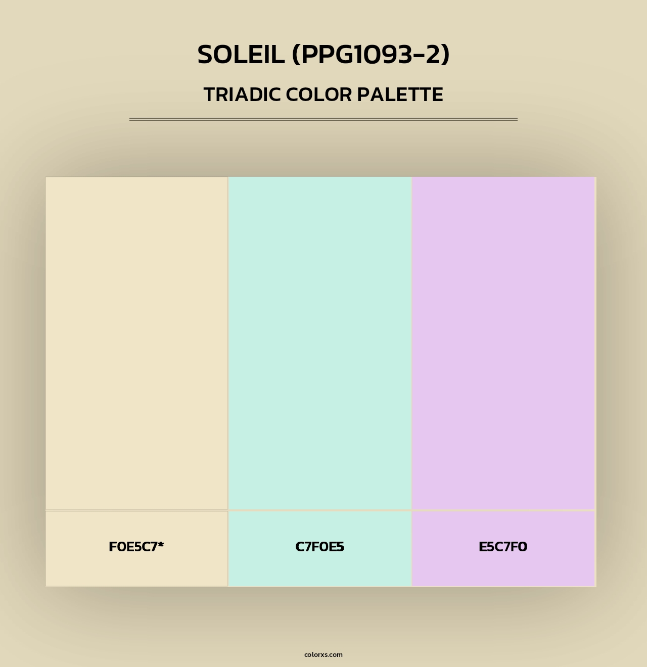 Soleil (PPG1093-2) - Triadic Color Palette