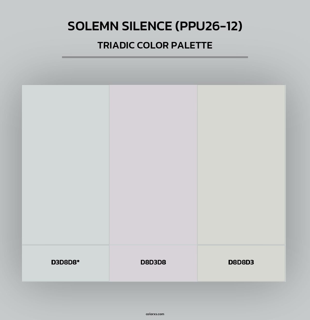Solemn Silence (PPU26-12) - Triadic Color Palette