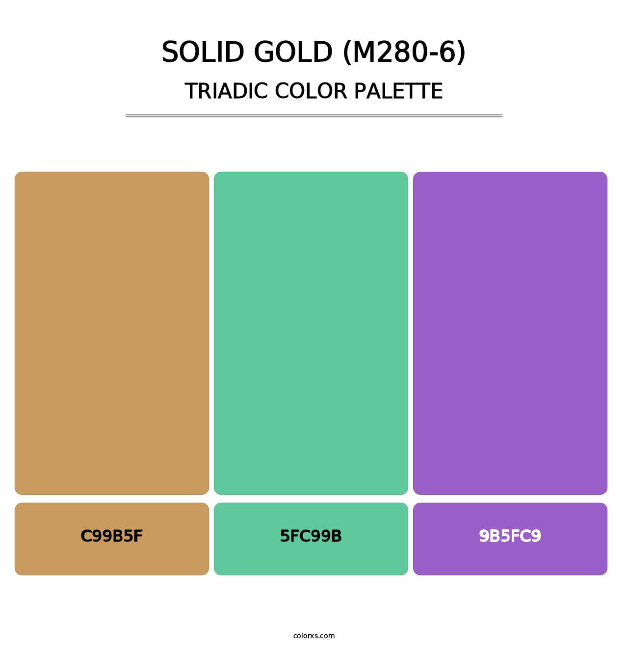 Solid Gold (M280-6) - Triadic Color Palette