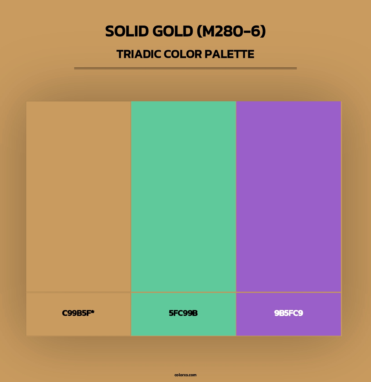 Solid Gold (M280-6) - Triadic Color Palette