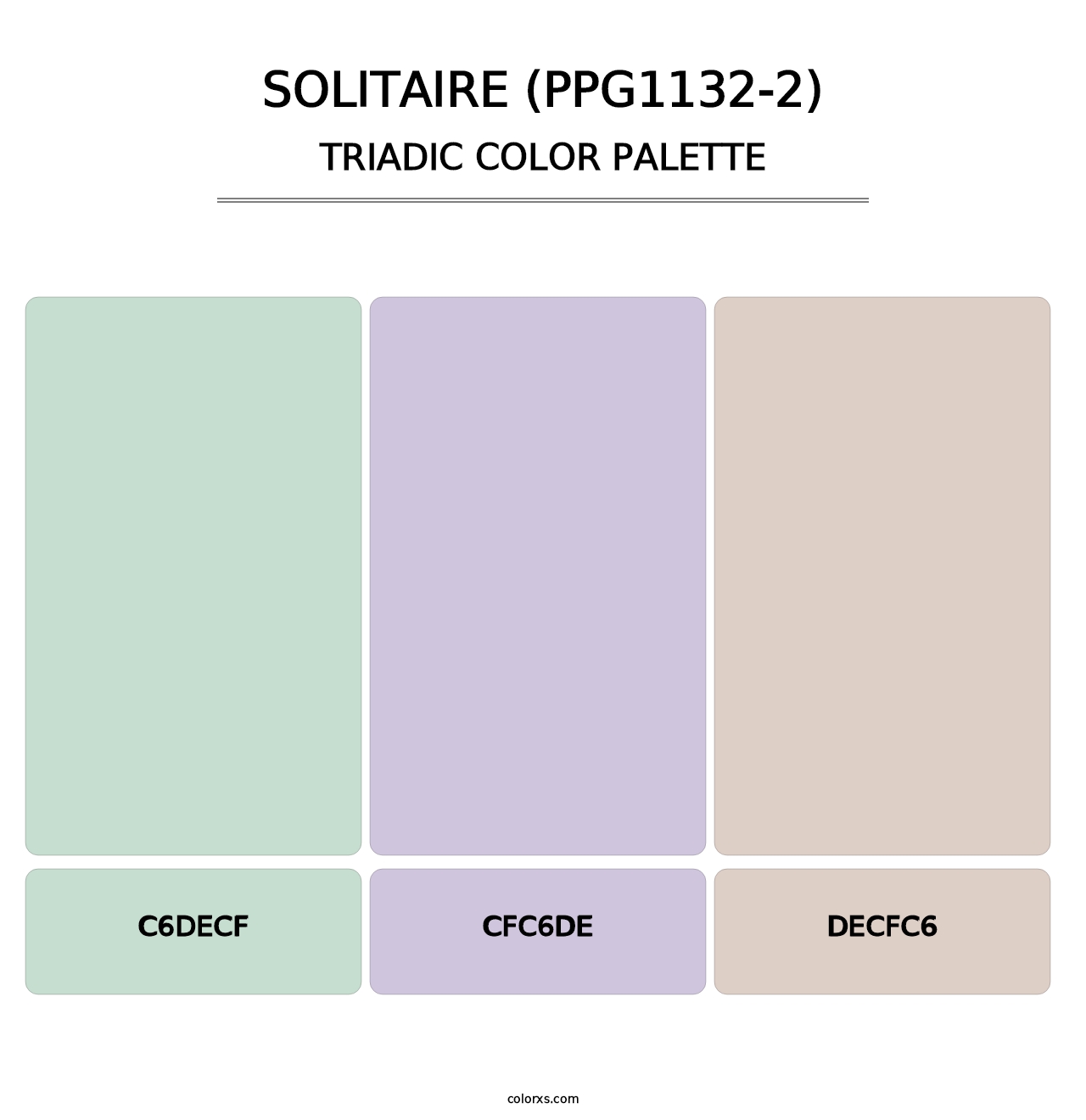 Solitaire (PPG1132-2) - Triadic Color Palette
