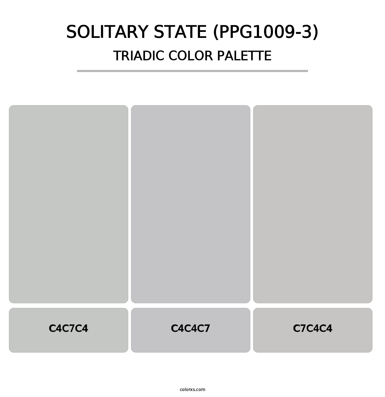 Solitary State (PPG1009-3) - Triadic Color Palette