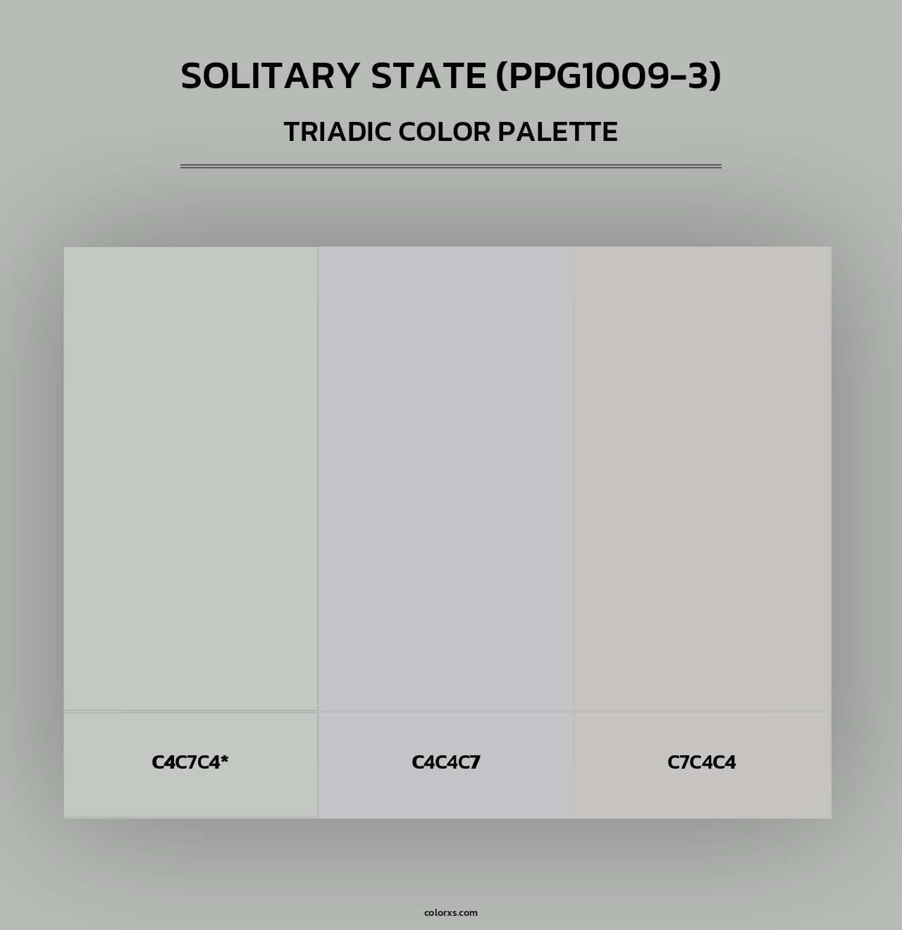 Solitary State (PPG1009-3) - Triadic Color Palette