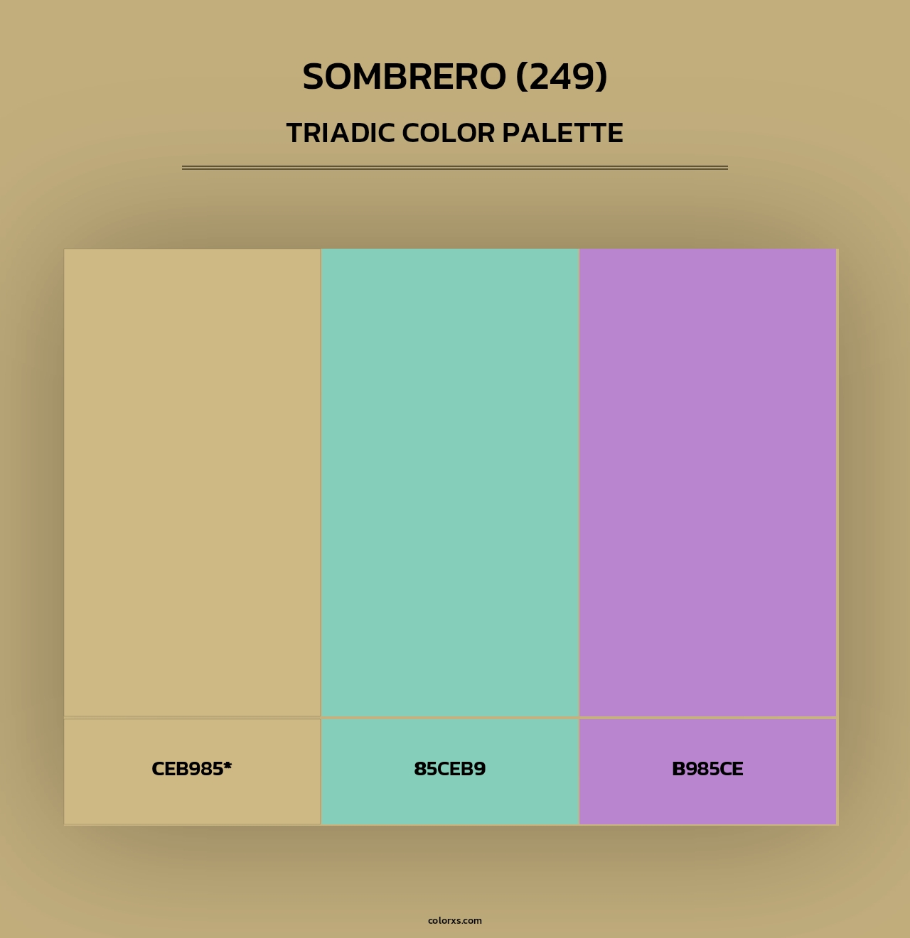 Sombrero (249) - Triadic Color Palette
