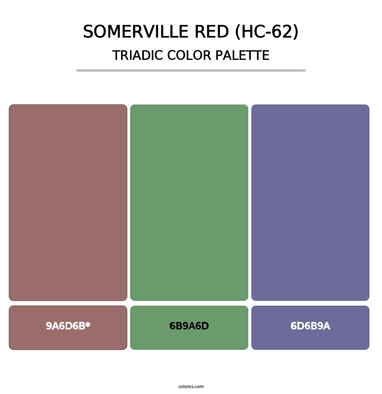 Somerville Red (HC-62) - Triadic Color Palette