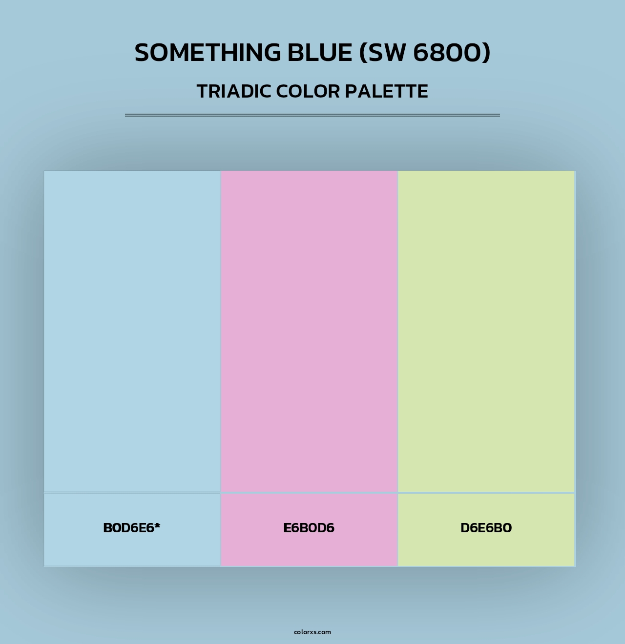 Something Blue (SW 6800) - Triadic Color Palette