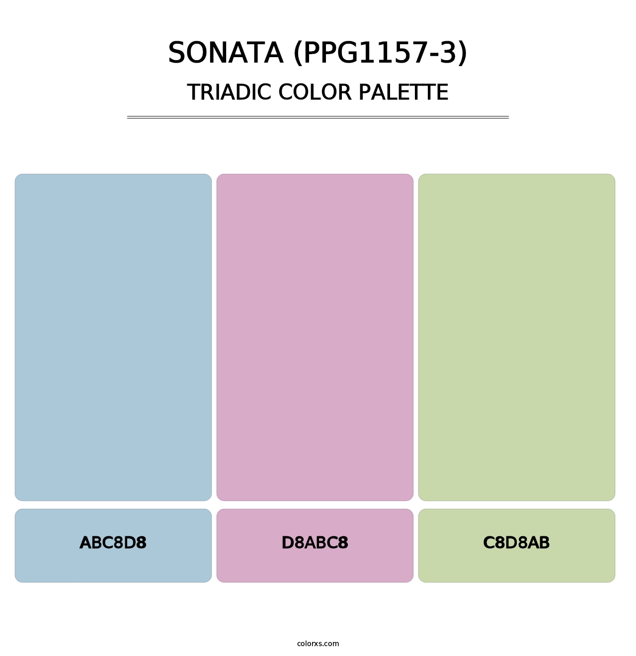 Sonata (PPG1157-3) - Triadic Color Palette