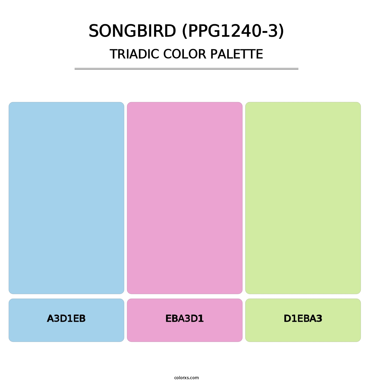 Songbird (PPG1240-3) - Triadic Color Palette