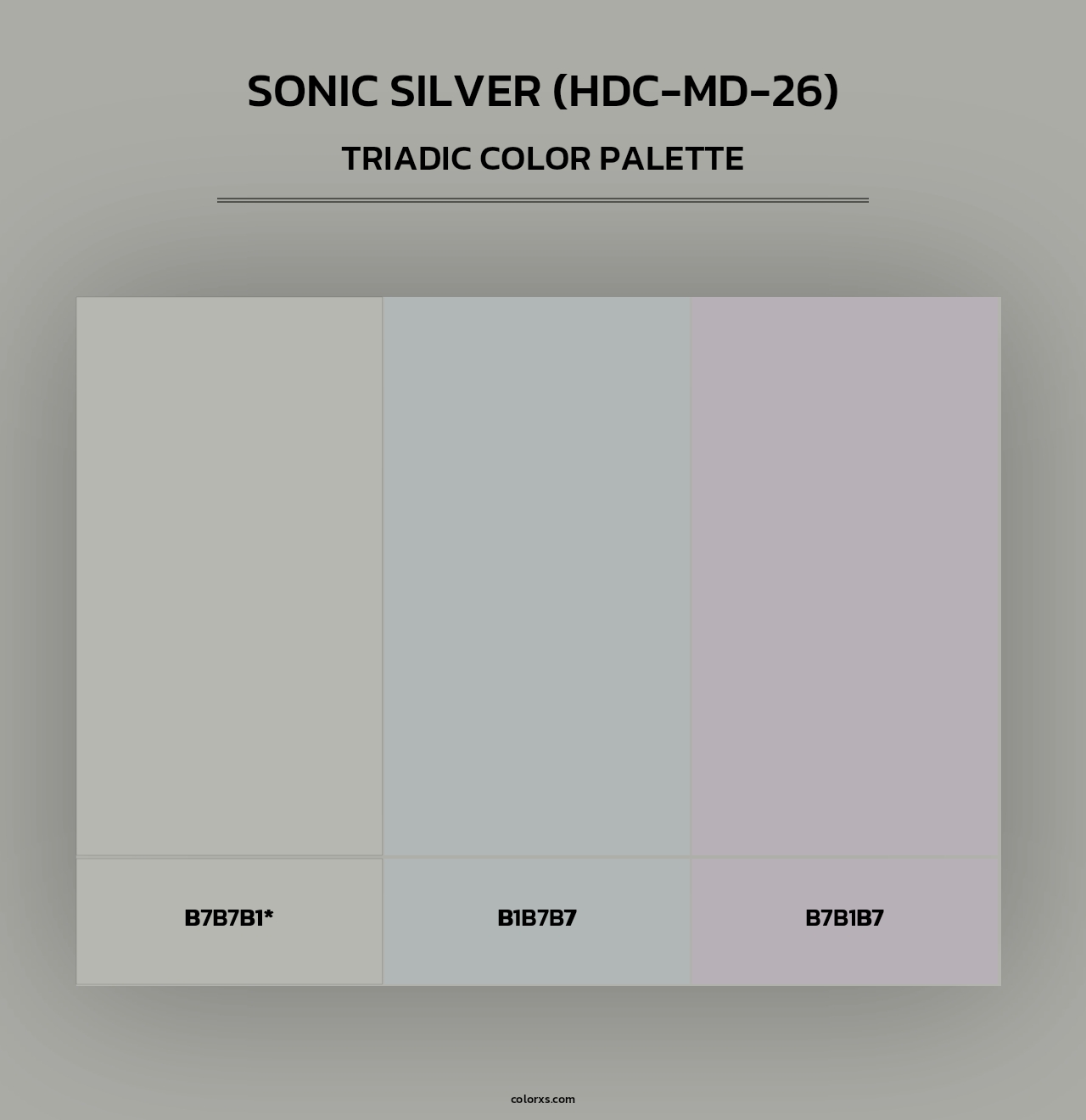 Sonic Silver (HDC-MD-26) - Triadic Color Palette