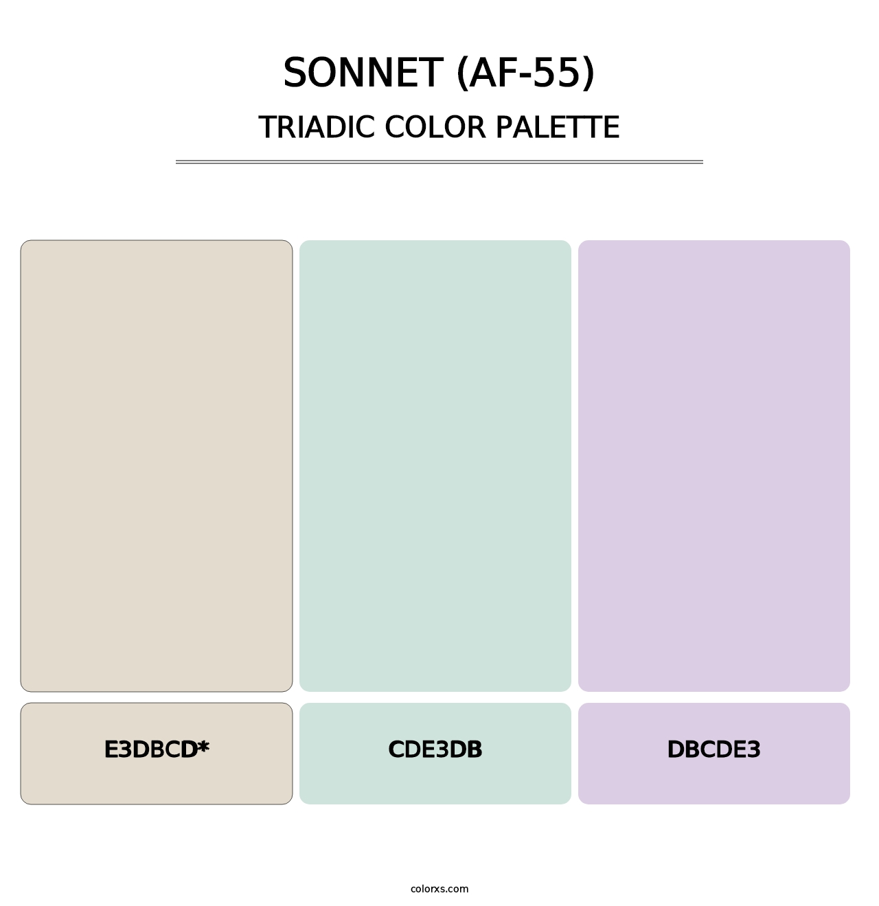 Sonnet (AF-55) - Triadic Color Palette