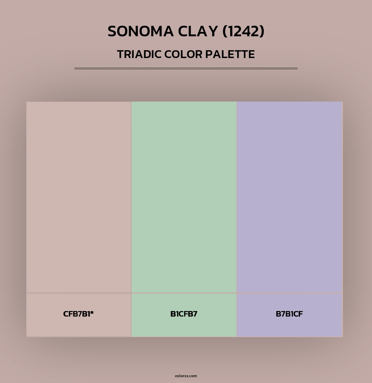 Sonoma Clay (1242) - Triadic Color Palette