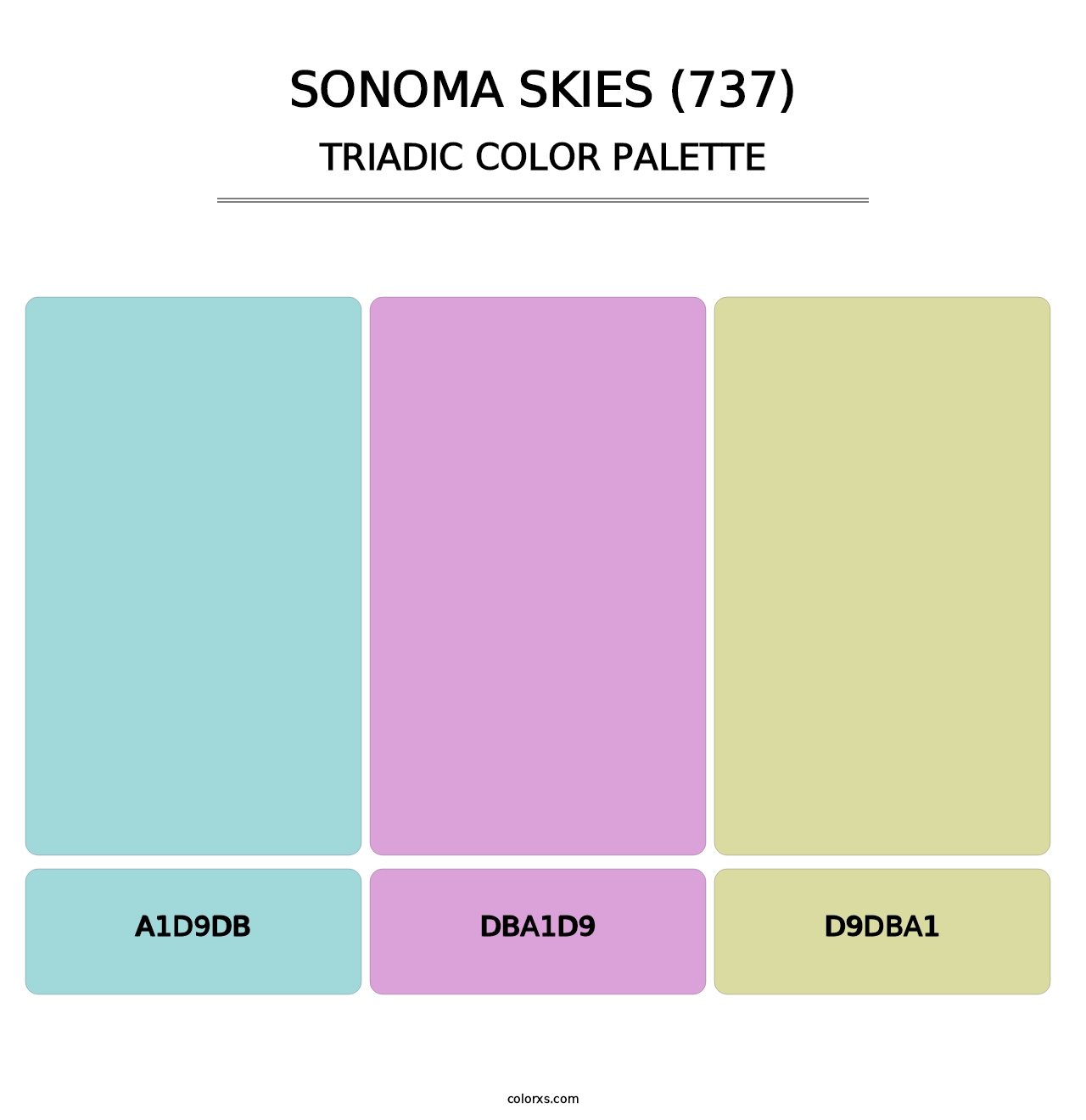 Sonoma Skies (737) - Triadic Color Palette