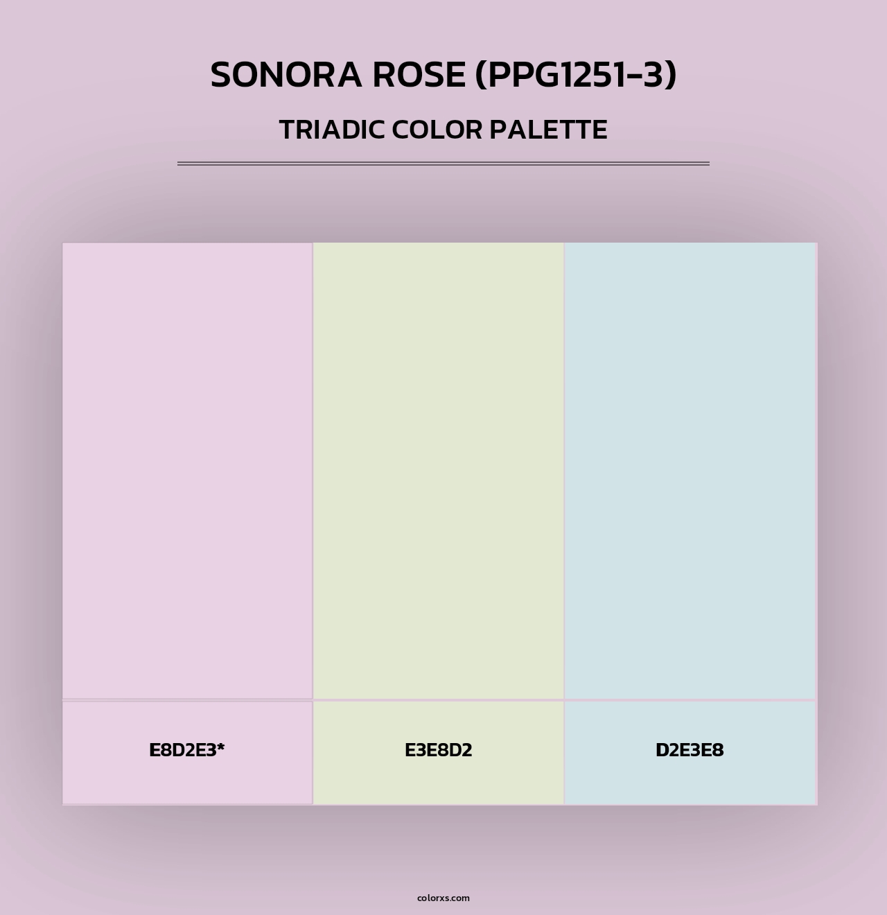 Sonora Rose (PPG1251-3) - Triadic Color Palette