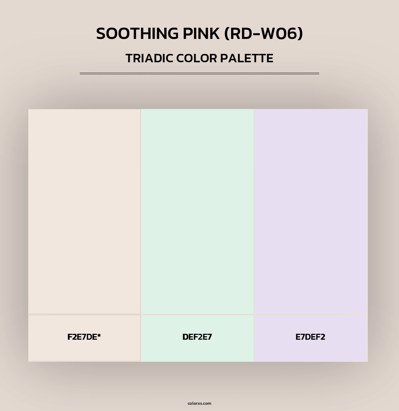 Soothing Pink (RD-W06) - Triadic Color Palette