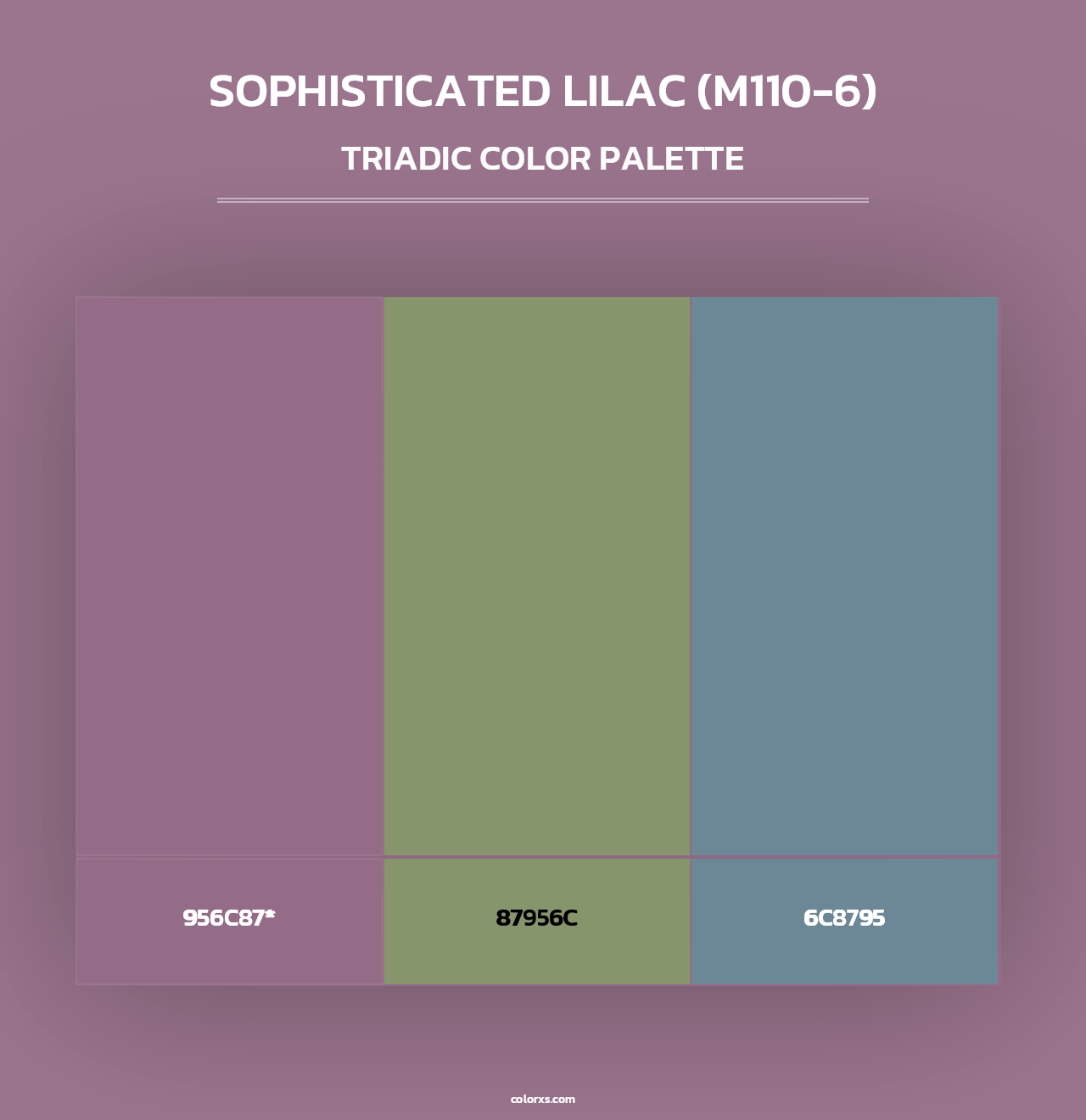 Sophisticated Lilac (M110-6) - Triadic Color Palette