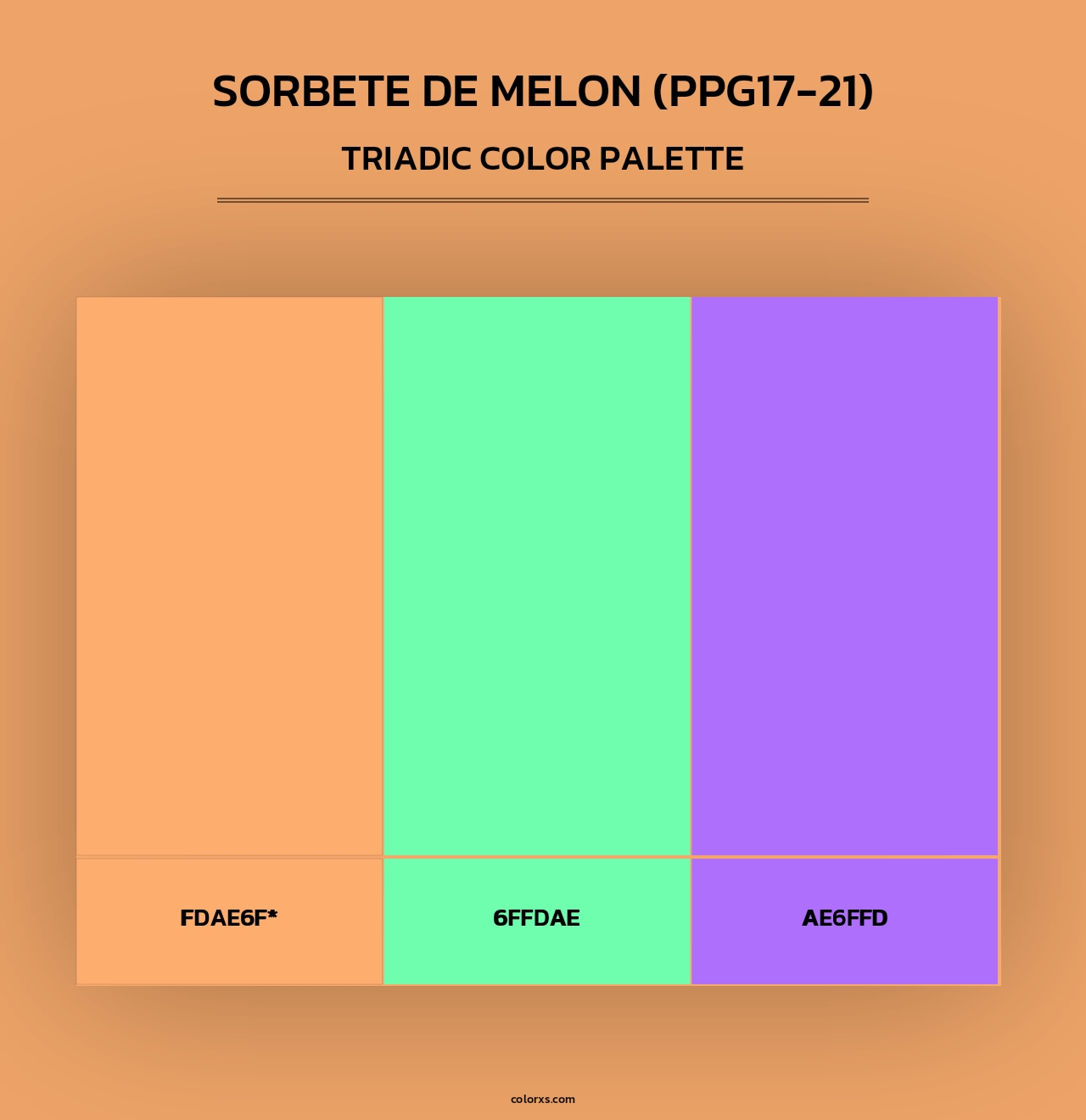 Sorbete De Melon (PPG17-21) - Triadic Color Palette