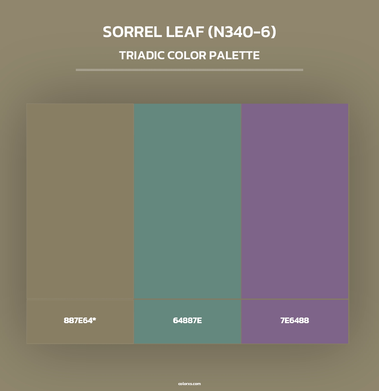 Sorrel Leaf (N340-6) - Triadic Color Palette