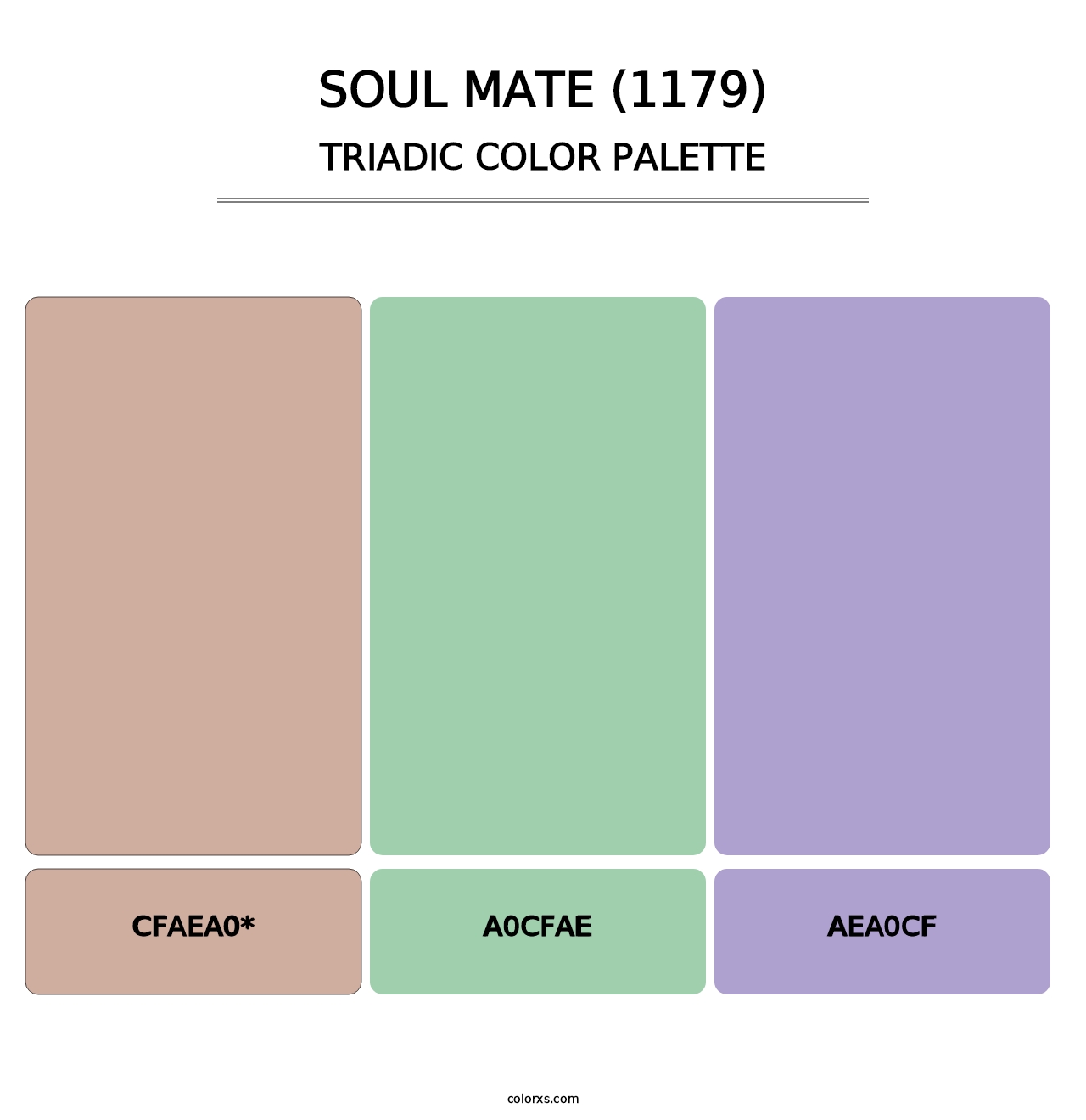 Soul Mate (1179) - Triadic Color Palette