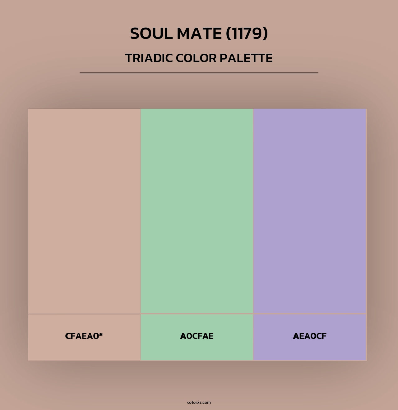 Soul Mate (1179) - Triadic Color Palette