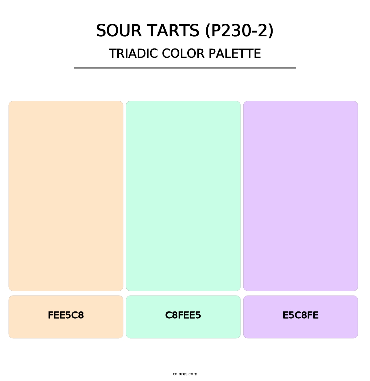 Sour Tarts (P230-2) - Triadic Color Palette