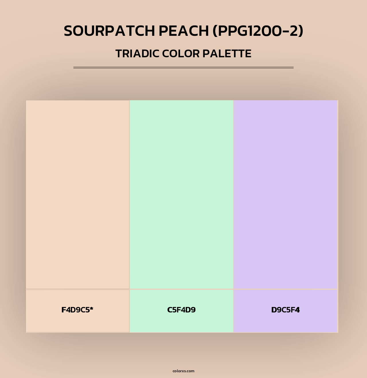 Sourpatch Peach (PPG1200-2) - Triadic Color Palette