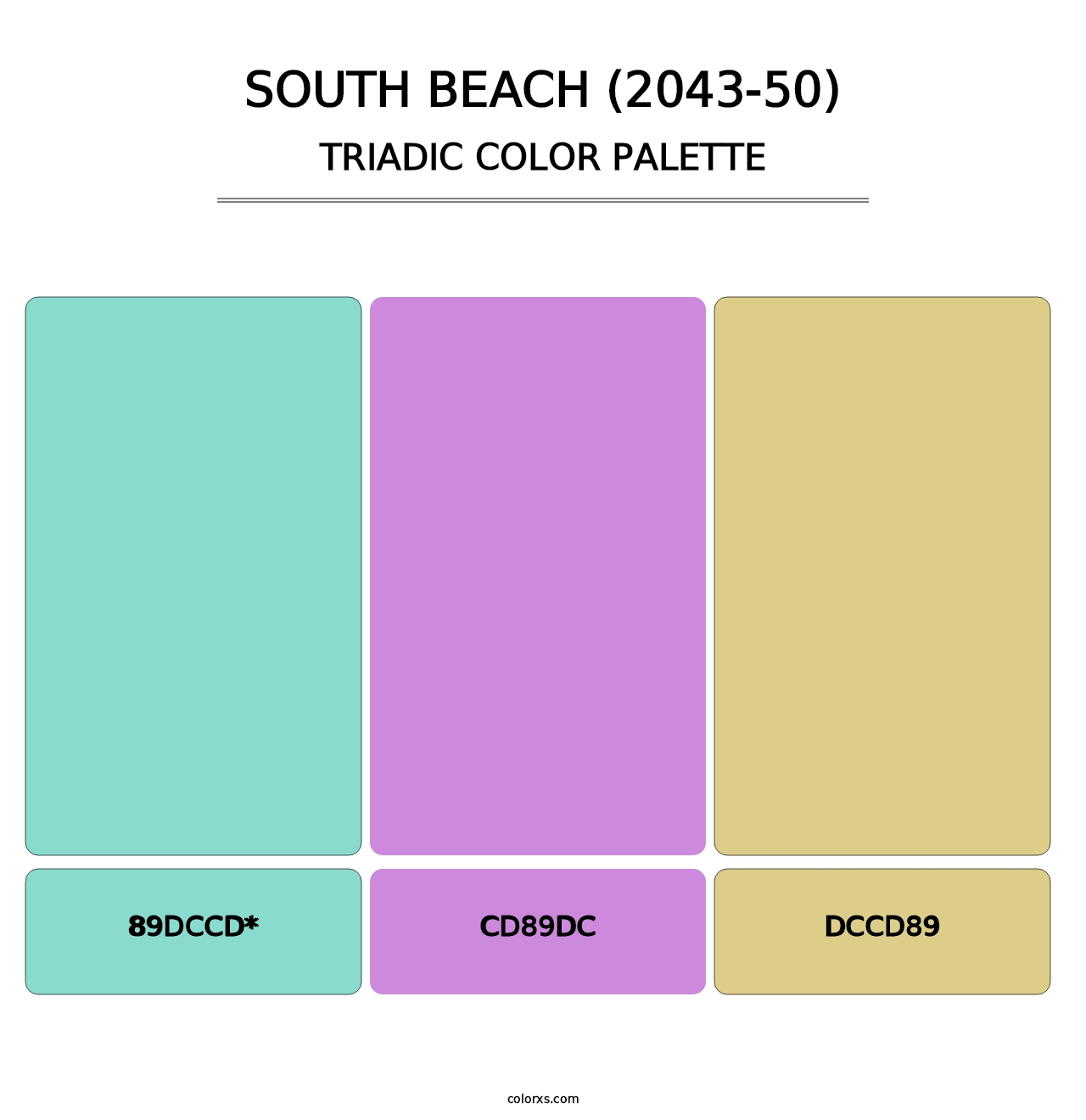 South Beach (2043-50) - Triadic Color Palette