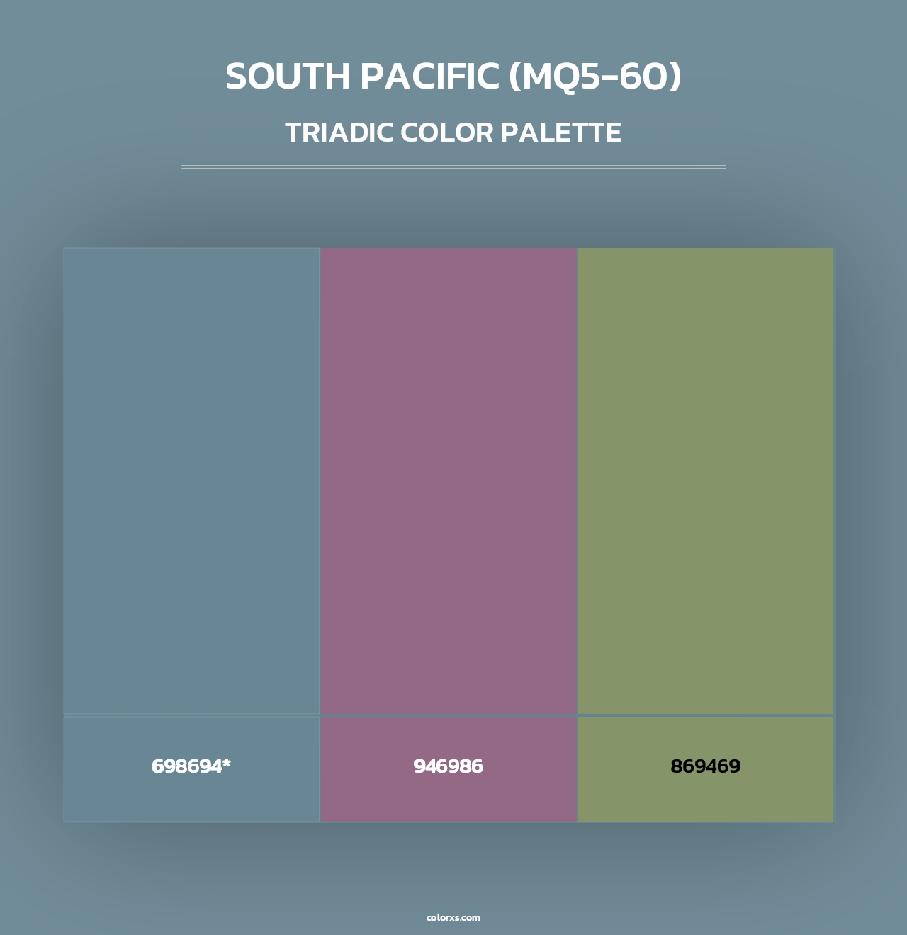 South Pacific (MQ5-60) - Triadic Color Palette