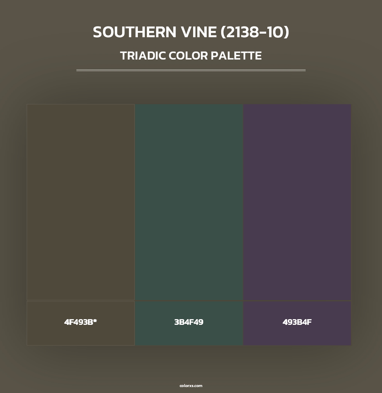 Southern Vine (2138-10) - Triadic Color Palette