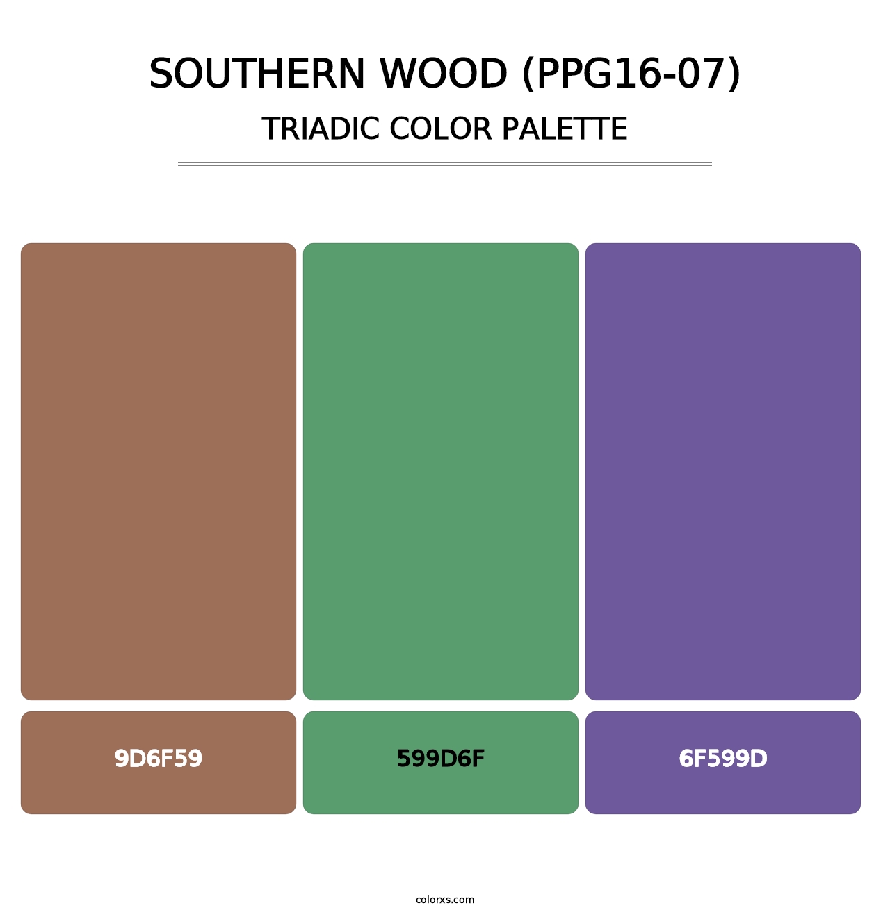 Southern Wood (PPG16-07) - Triadic Color Palette