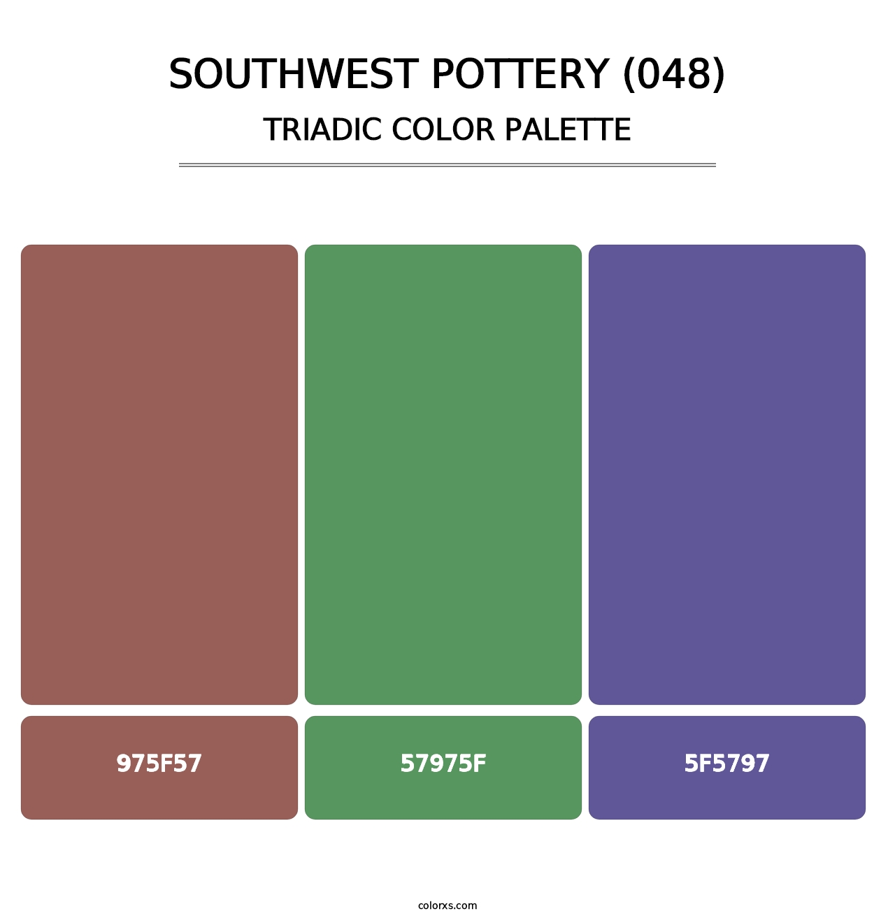 Southwest Pottery (048) - Triadic Color Palette