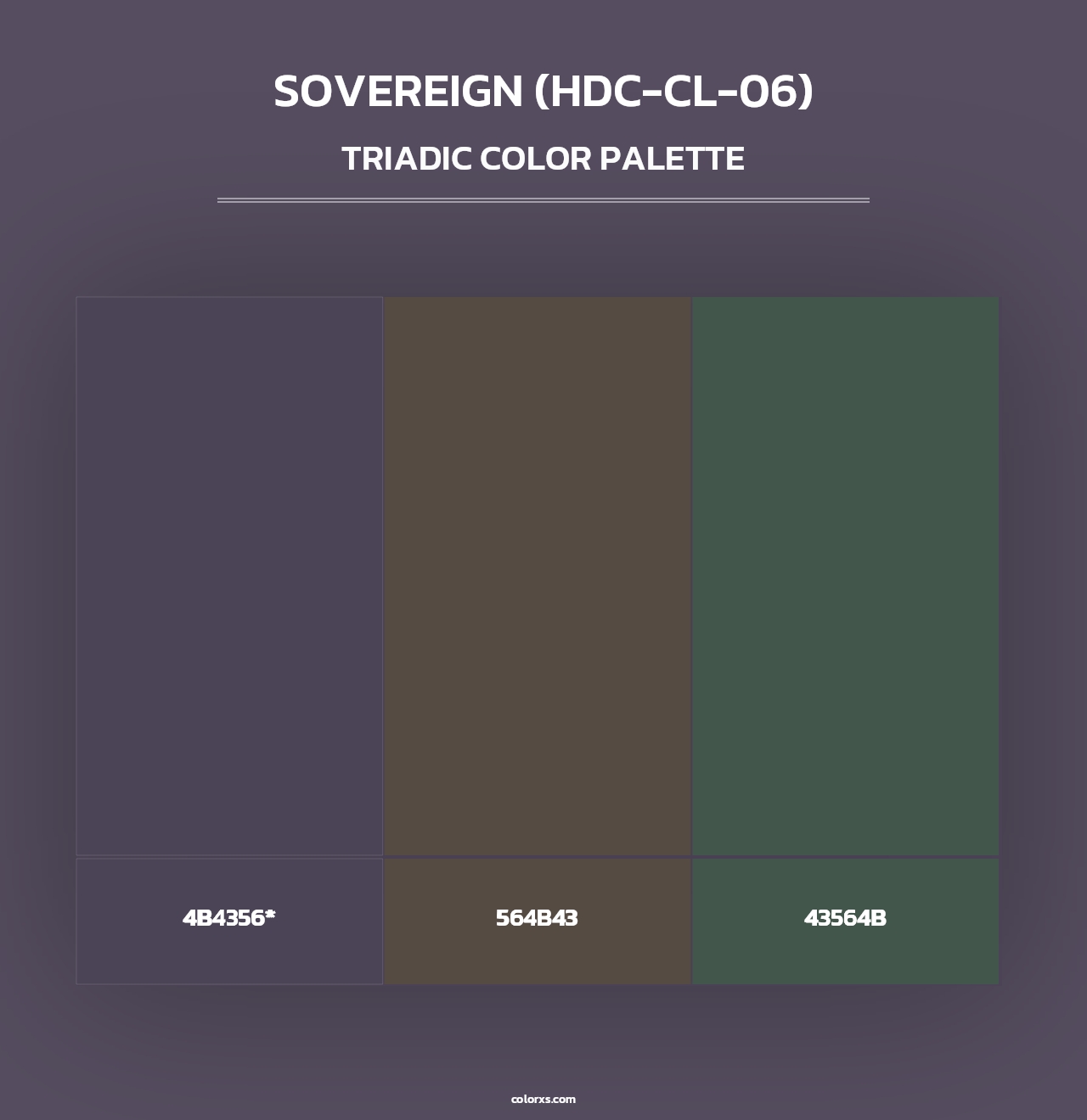 Sovereign (HDC-CL-06) - Triadic Color Palette