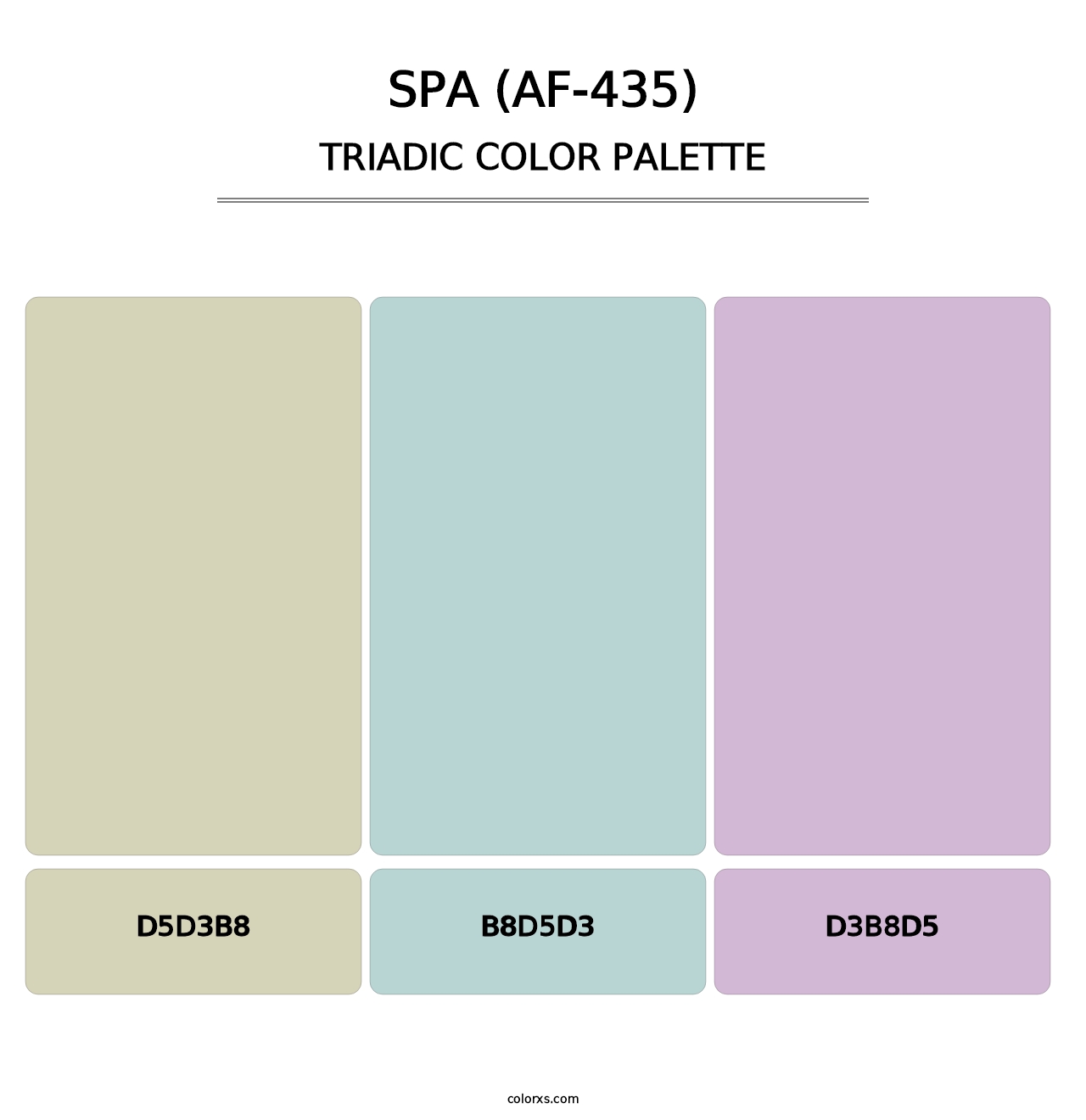 Spa (AF-435) - Triadic Color Palette