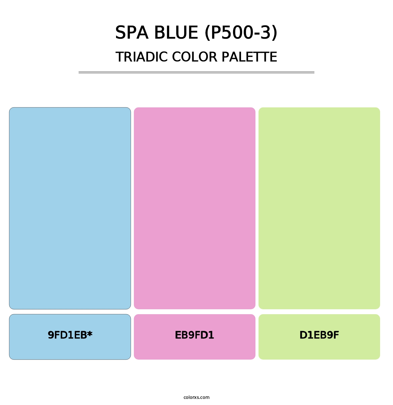 Spa Blue (P500-3) - Triadic Color Palette