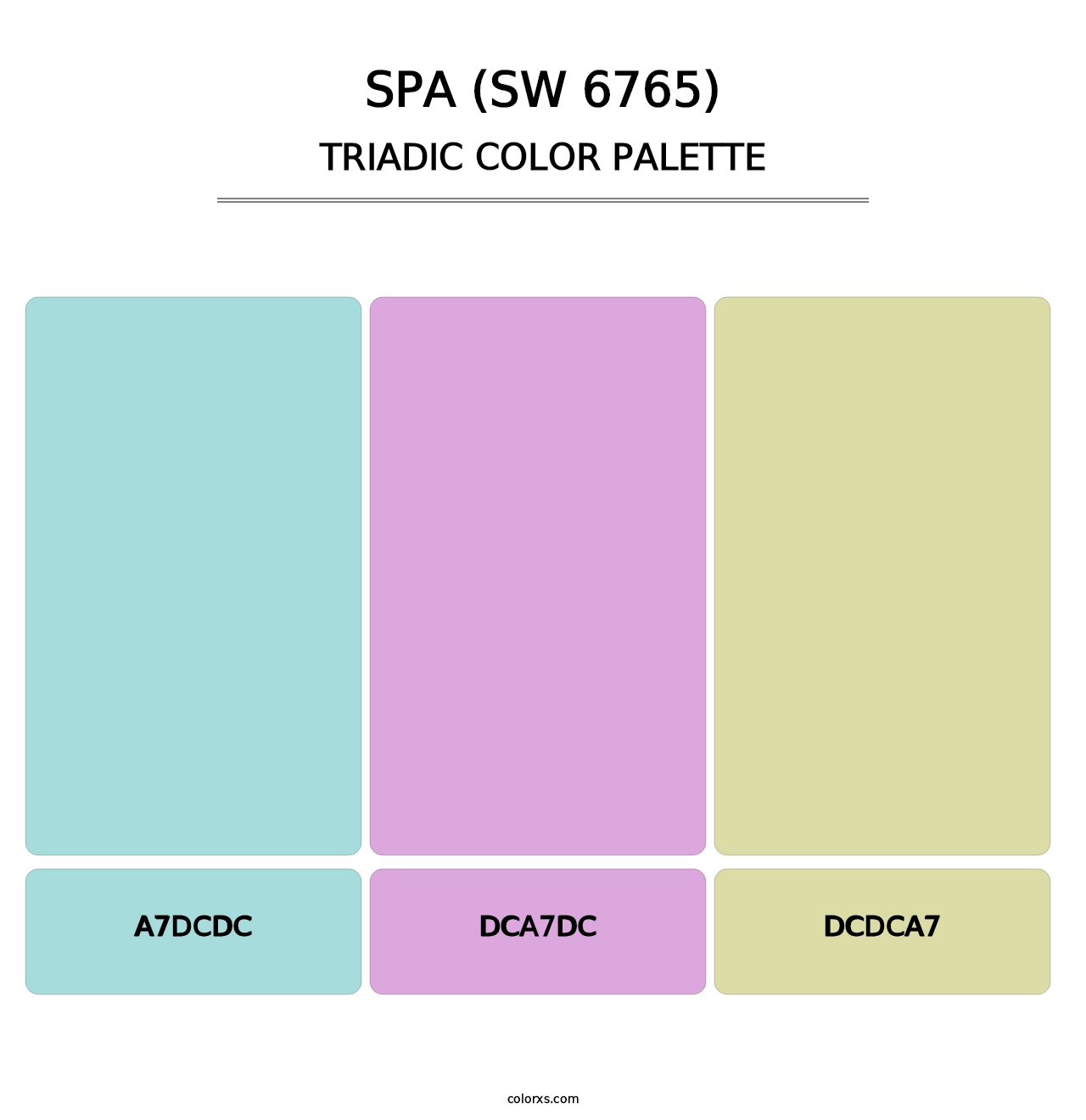 Spa (SW 6765) - Triadic Color Palette