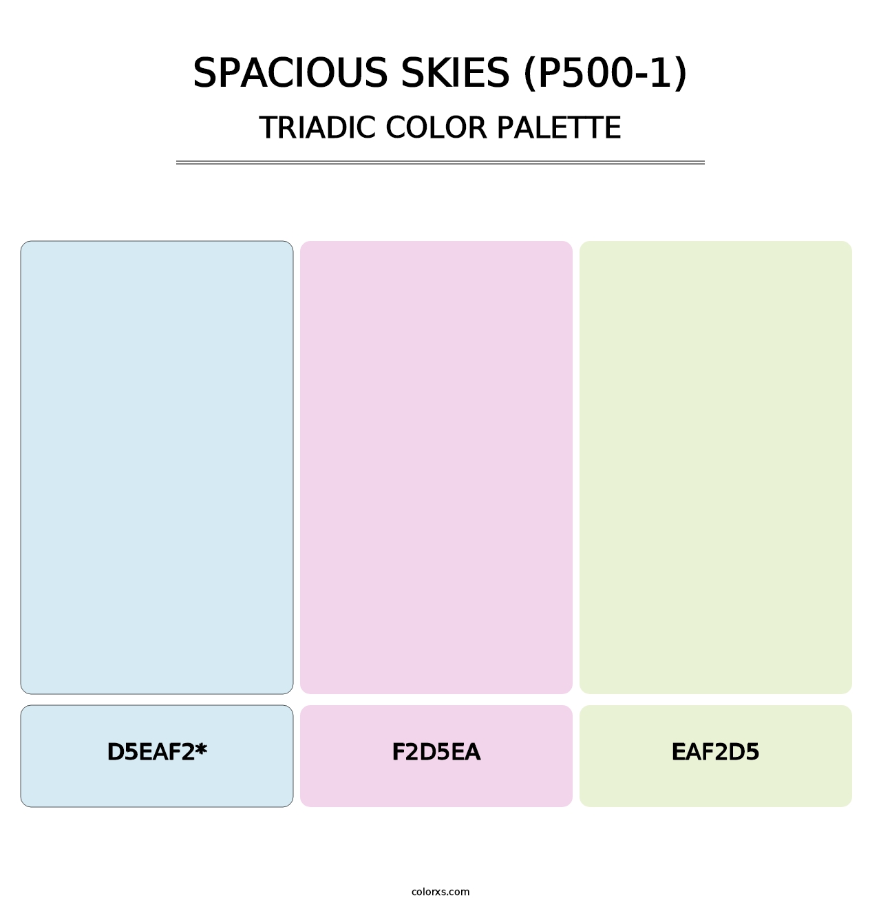 Spacious Skies (P500-1) - Triadic Color Palette