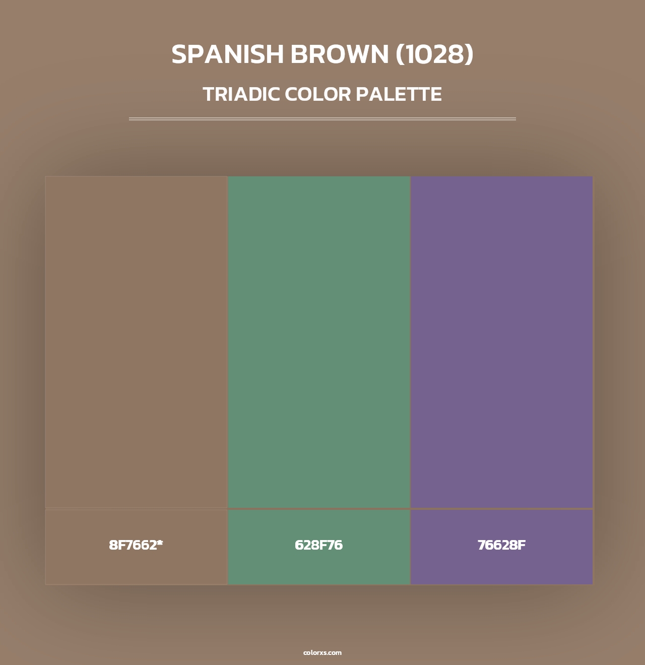 Spanish Brown (1028) - Triadic Color Palette