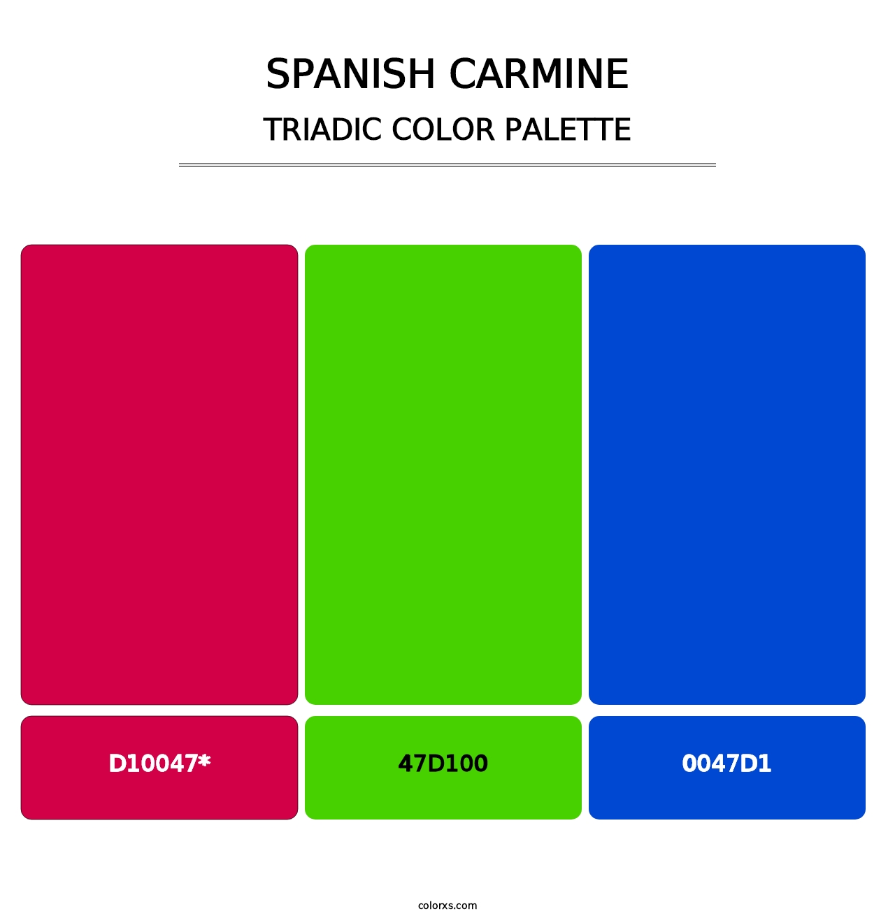 Spanish Carmine - Triadic Color Palette