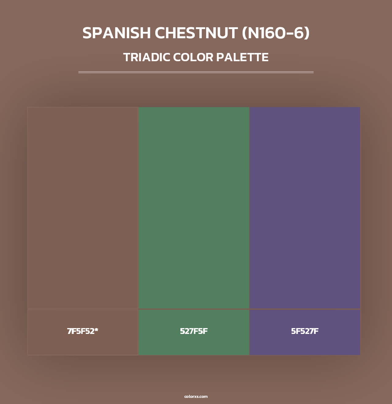 Spanish Chestnut (N160-6) - Triadic Color Palette