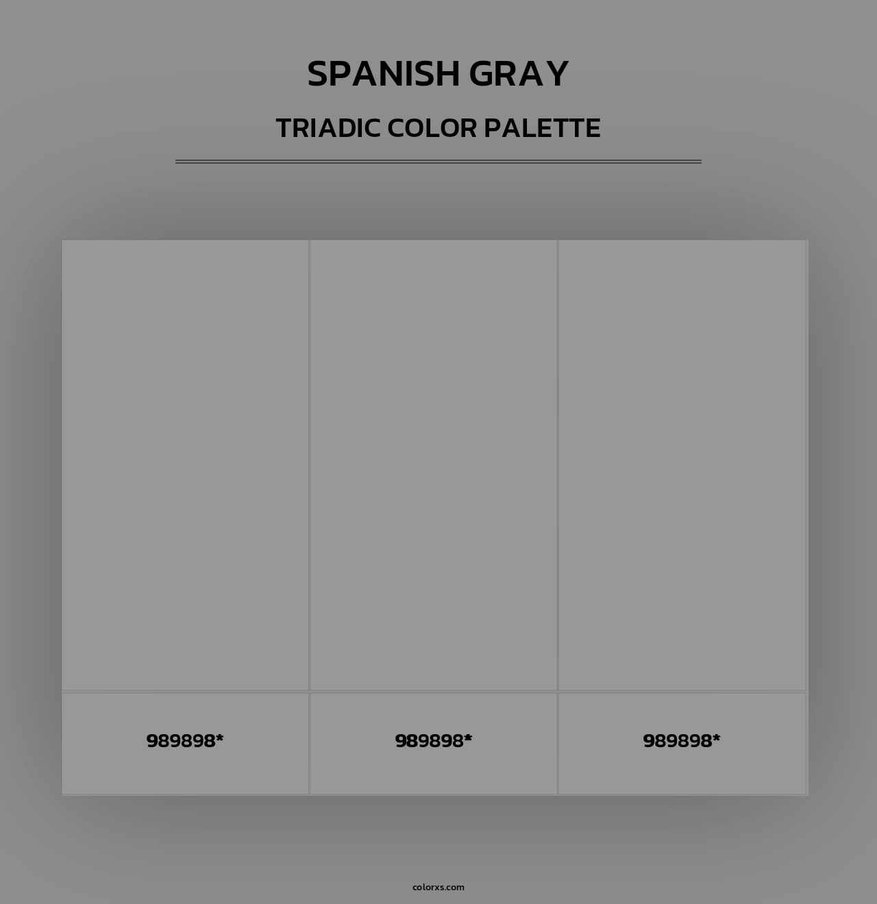 Spanish Gray - Triadic Color Palette