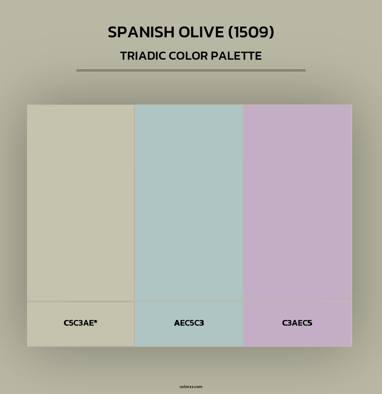 Spanish Olive (1509) - Triadic Color Palette