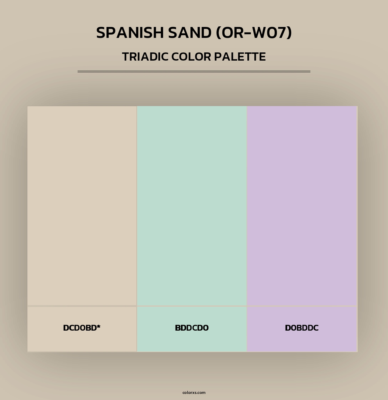 Spanish Sand (OR-W07) - Triadic Color Palette
