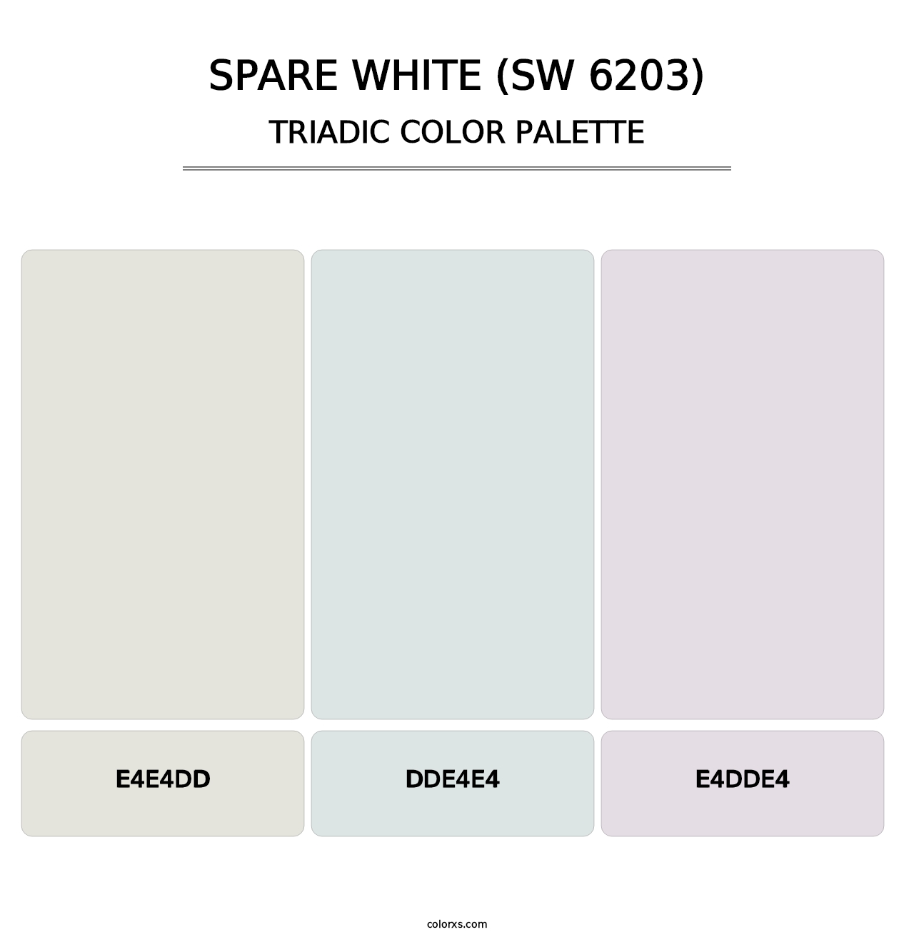 Spare White (SW 6203) - Triadic Color Palette