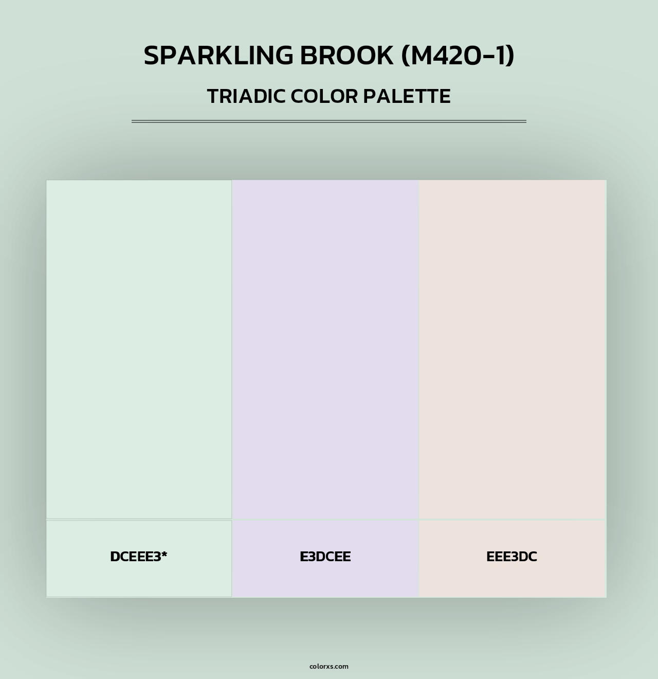 Sparkling Brook (M420-1) - Triadic Color Palette