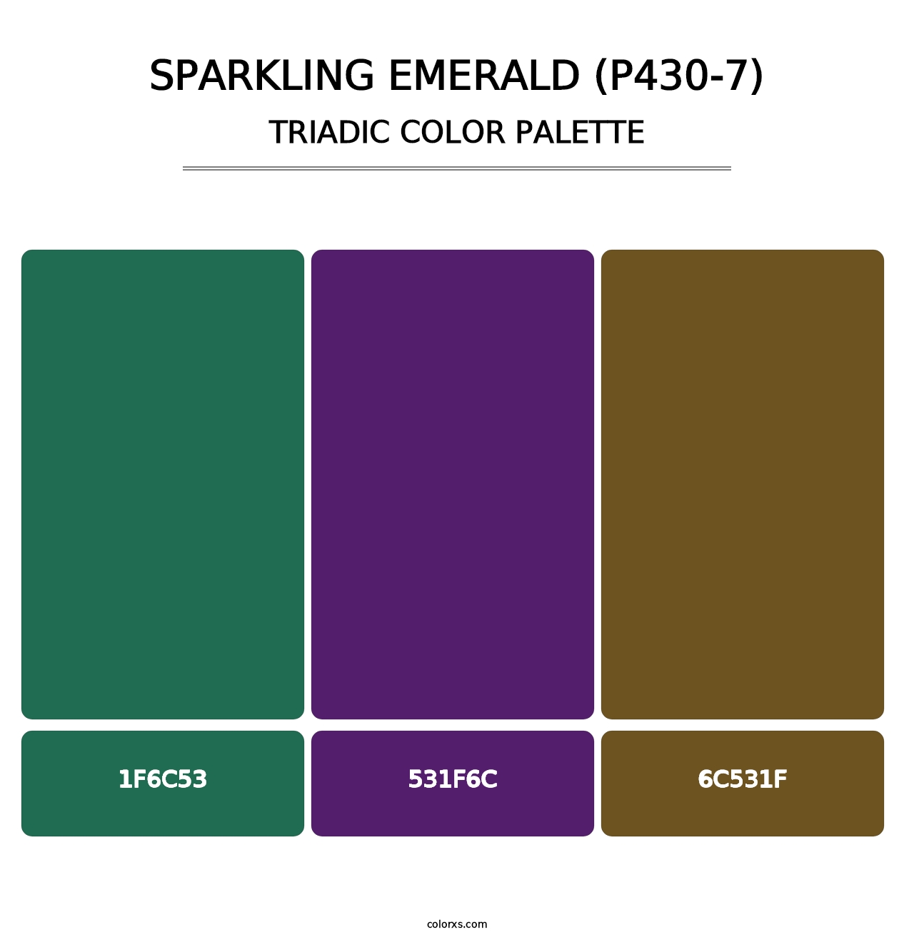 Sparkling Emerald (P430-7) - Triadic Color Palette