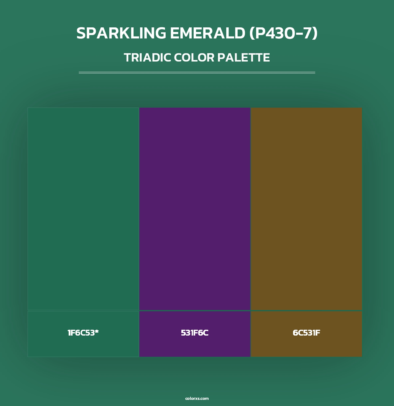 Sparkling Emerald (P430-7) - Triadic Color Palette