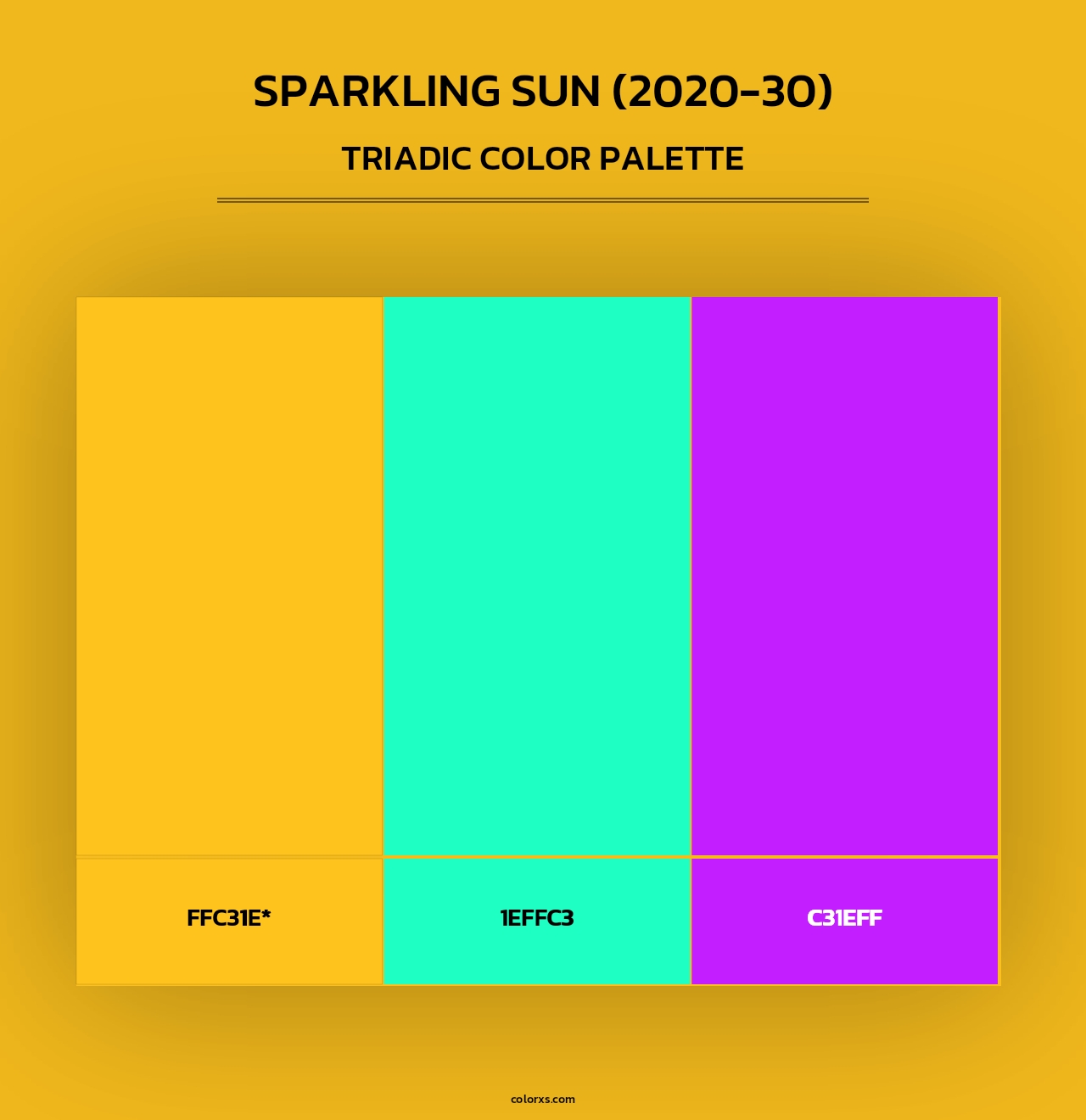 Sparkling Sun (2020-30) - Triadic Color Palette