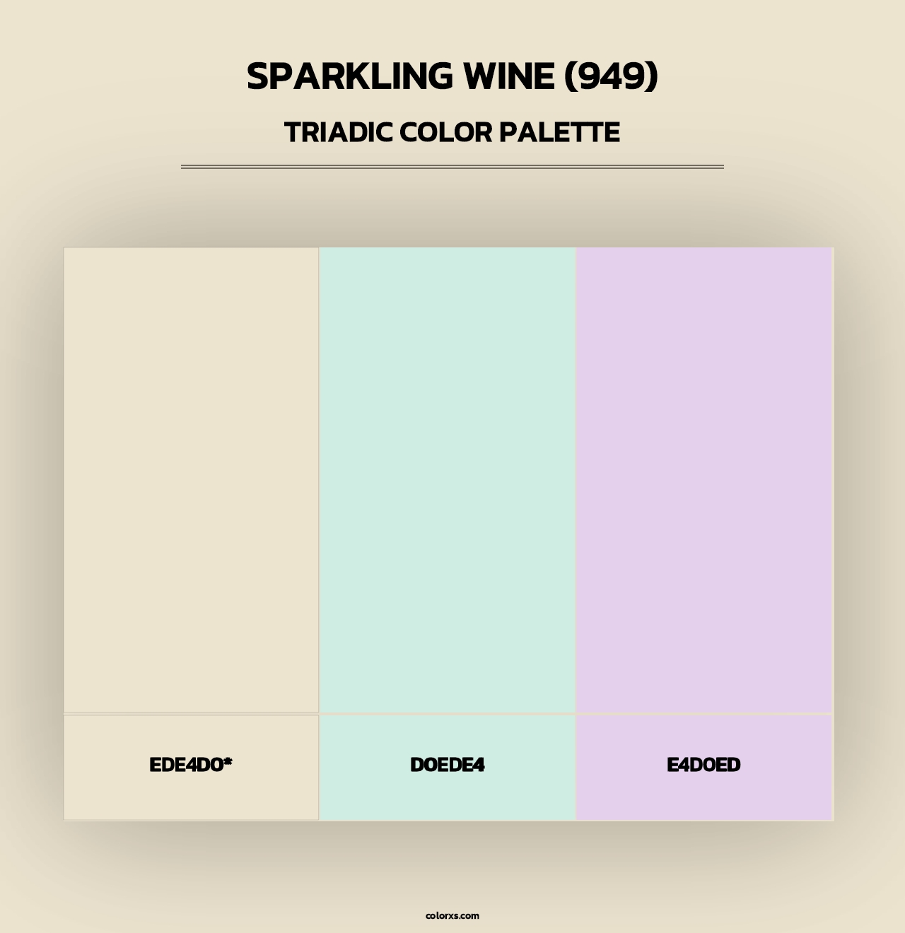 Sparkling Wine (949) - Triadic Color Palette