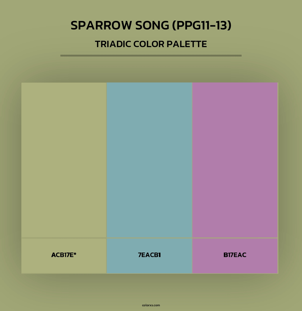 Sparrow Song (PPG11-13) - Triadic Color Palette