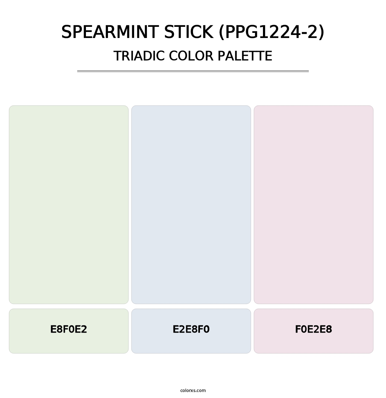 Spearmint Stick (PPG1224-2) - Triadic Color Palette