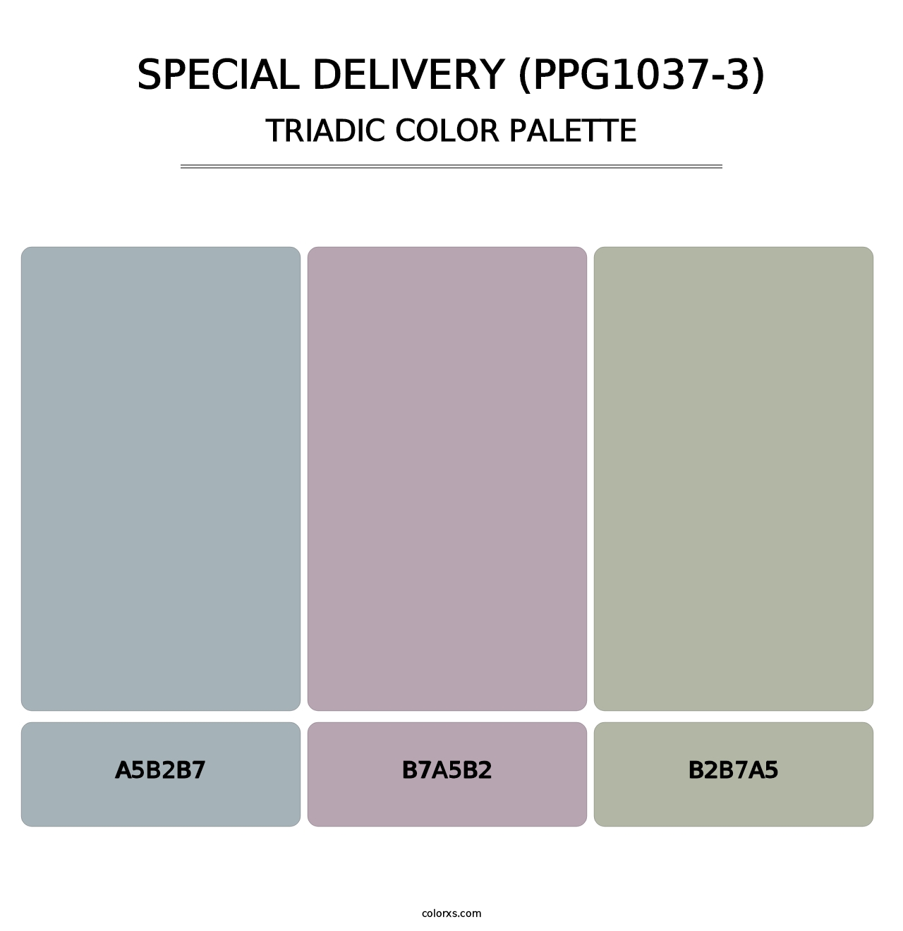 Special Delivery (PPG1037-3) - Triadic Color Palette